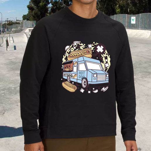 Streetwear Sweatshirt Hotdog Van