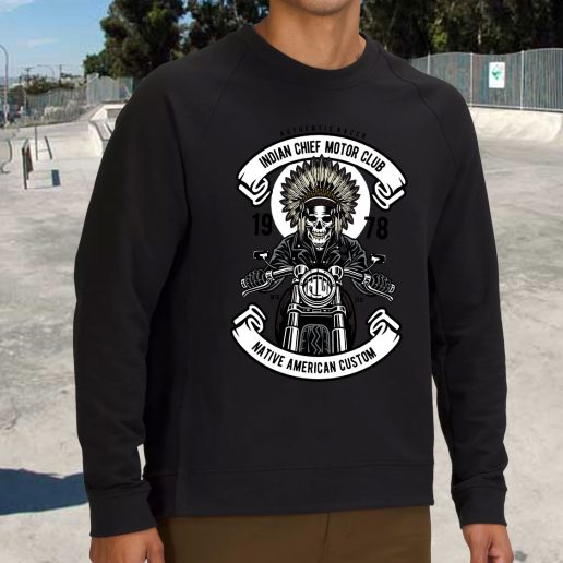 Streetwear Sweatshirt Indian Chief Biker