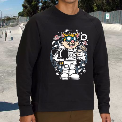 Streetwear Sweatshirt Leopard Astronaut