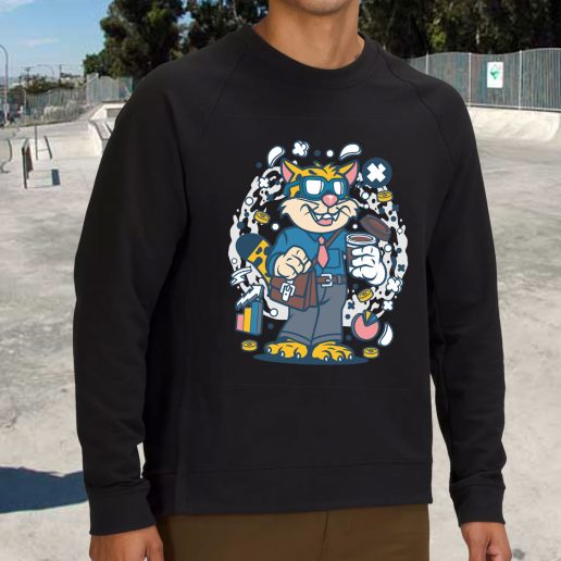 Streetwear Sweatshirt Leopard Businessman