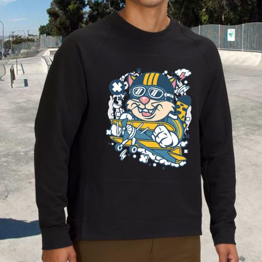 Streetwear Sweatshirt Leopard Pilot