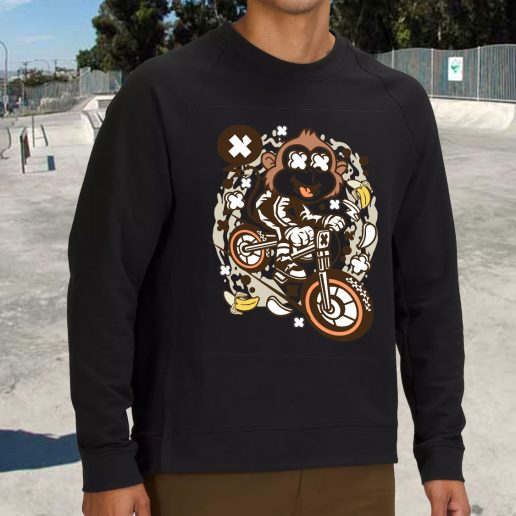 Streetwear Sweatshirt Monkey Downhill