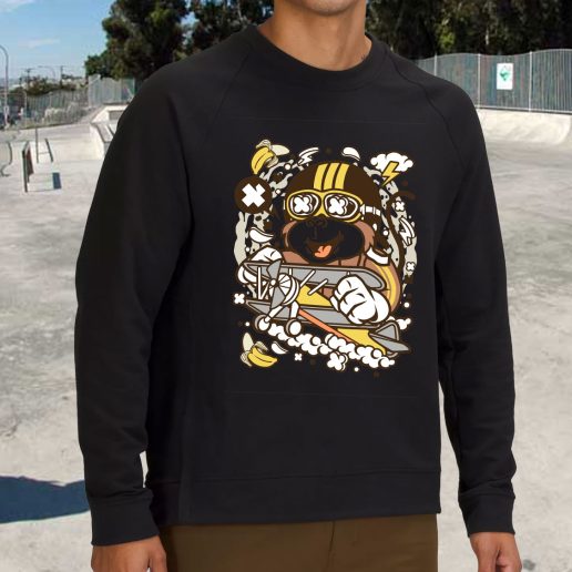 Streetwear Sweatshirt Monkey Pilot