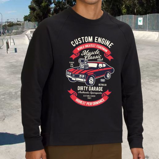 Streetwear Sweatshirt Muscle Classic Car Club