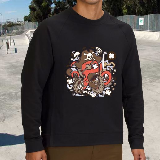 Streetwear Sweatshirt Pirate Octopus