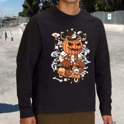 Streetwear Sweatshirt Pumpkin Scooter