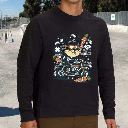 Streetwear Sweatshirt Rabbit Motocrosser