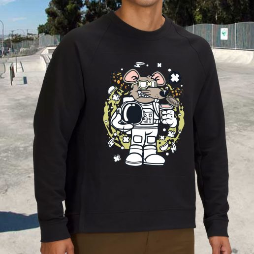 Streetwear Sweatshirt Rat Astronaut