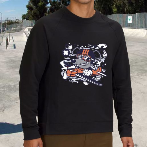 Streetwear Sweatshirt Rat Pilot