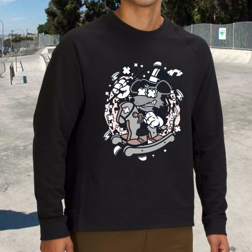 Streetwear Sweatshirt Rat Rocking Horse