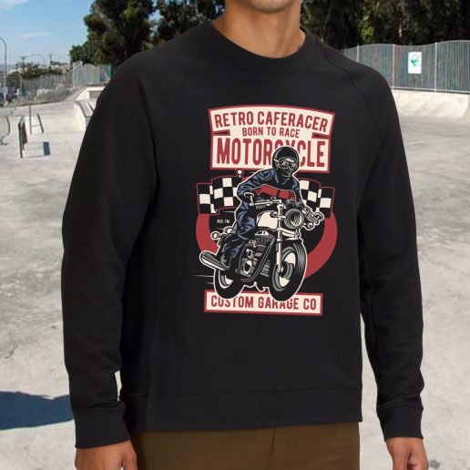 Streetwear Sweatshirt Retro Caferacer