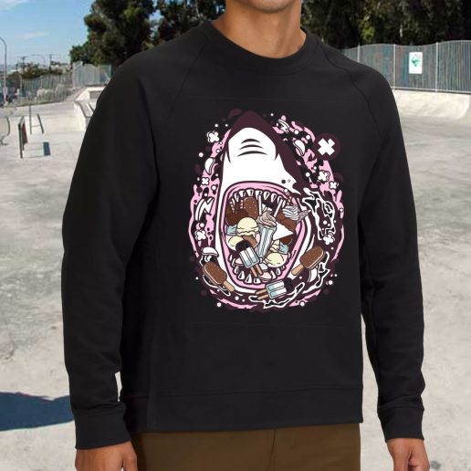 Streetwear Sweatshirt Shark Ice Cream