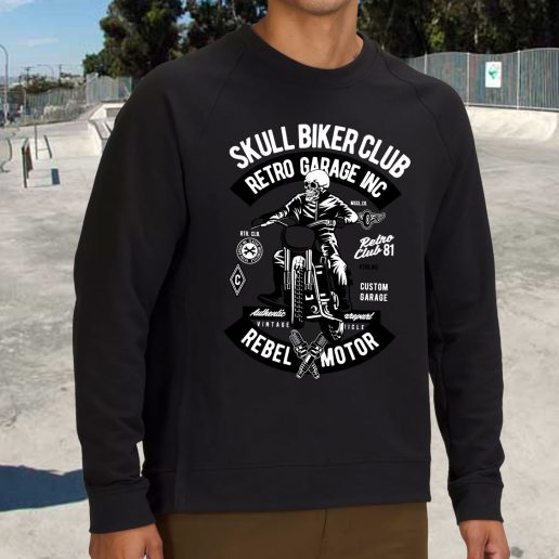 Streetwear Sweatshirt Skull Biker Club