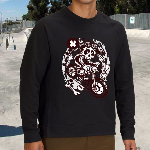 Streetwear Sweatshirt Skull Downhill