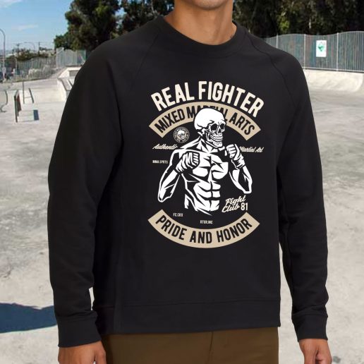 Streetwear Sweatshirt Skull Fighter