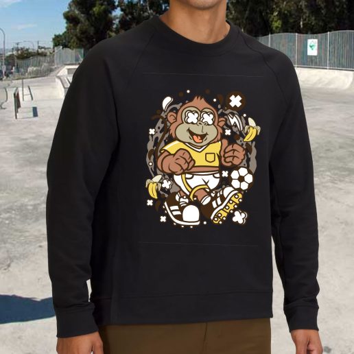 Streetwear Sweatshirt Soccer Monkey