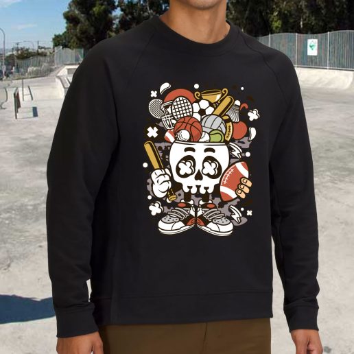 Streetwear Sweatshirt Sports Skull Head