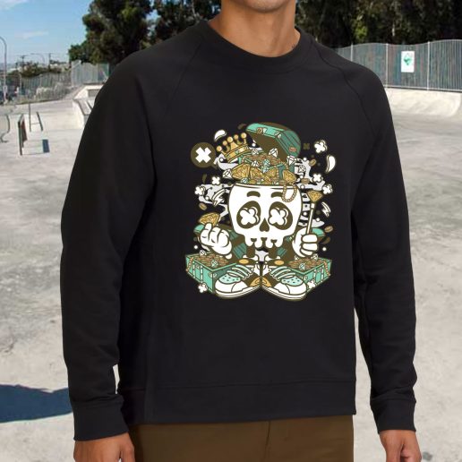 Streetwear Sweatshirt Treasure Skull Head