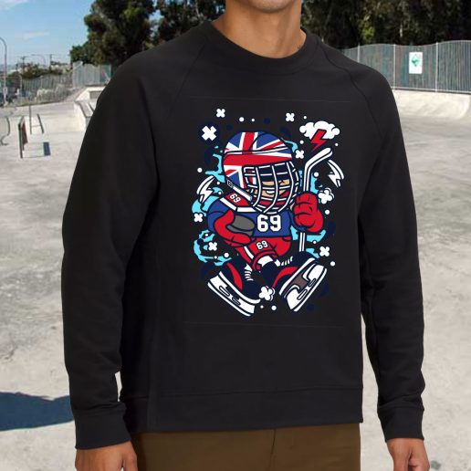 Streetwear Sweatshirt United Kingdom Hockey Kid