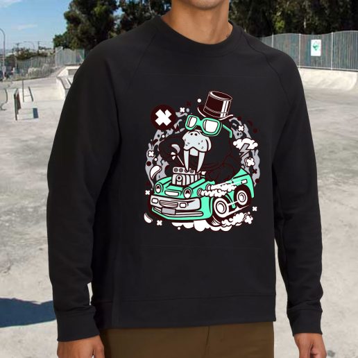 Streetwear Sweatshirt Walrus Hotrod