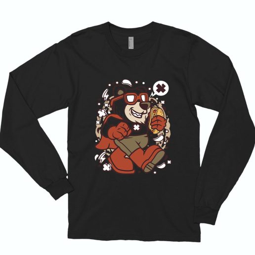 Super Bear Funny Long Sleeve T shirt