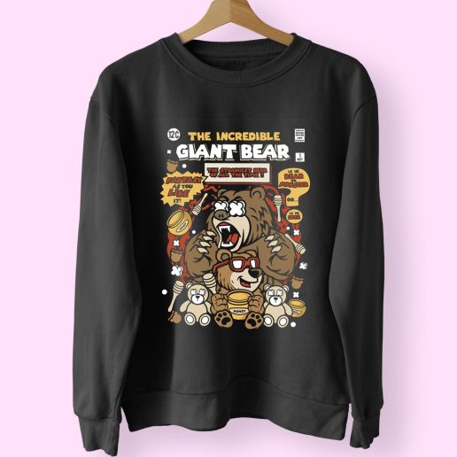 The Incredible Bear Funny Graphic Sweatshirt