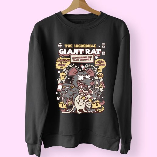 The Incredible Giant Rat Funny Graphic Sweatshirt