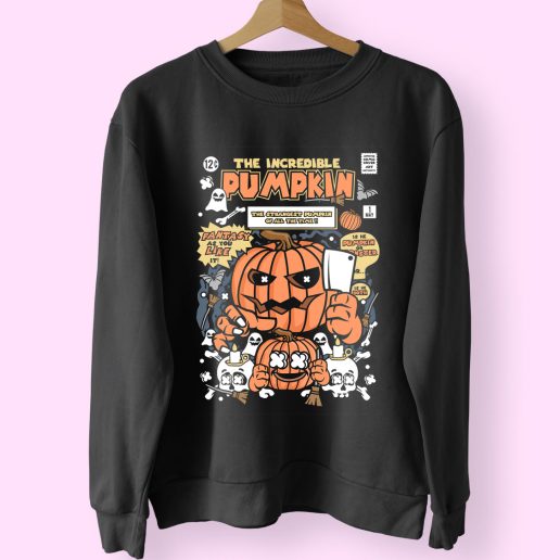 The Incredible Pumpkin Funny Graphic Sweatshirt