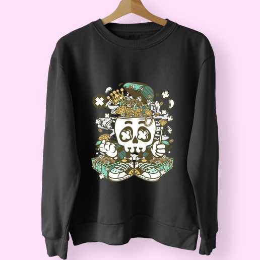 Treasure Skull Head Funny Graphic Sweatshirt