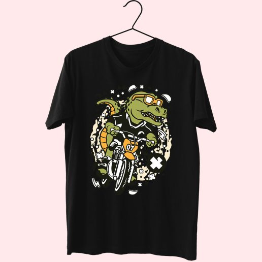 Trex Motocross Rider Funny Graphic T Shirt