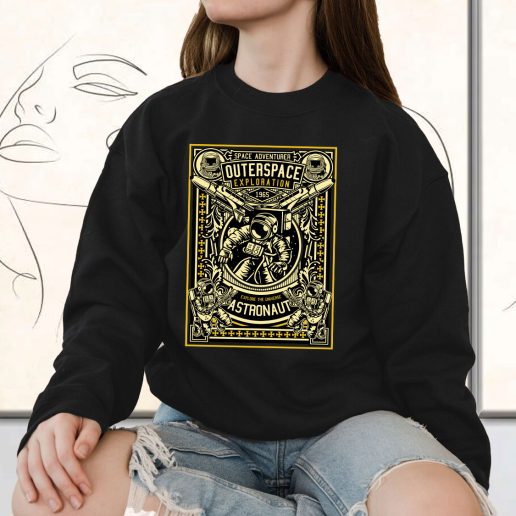 Vintage Sweatshirt Astronaut Outerspace Exploration Fashion Trends