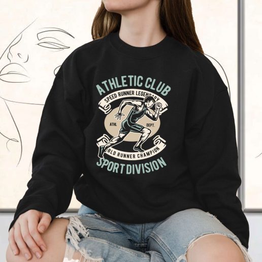 Vintage Sweatshirt Athletic Runner Fashion Trends