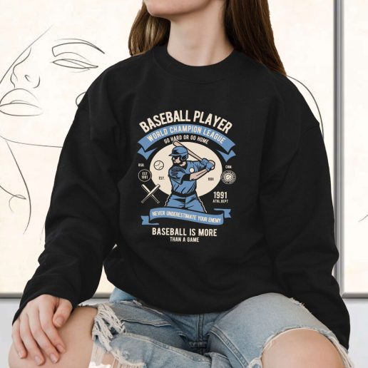 Vintage Sweatshirt Baseball Player Fashion Trends