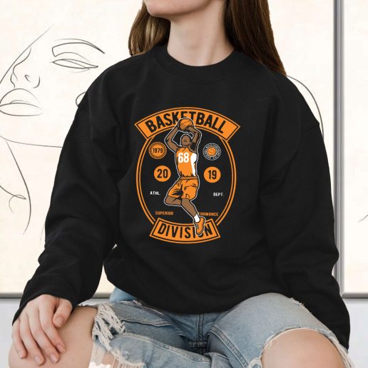 Vintage Sweatshirt Basketball Division Fashion Trends