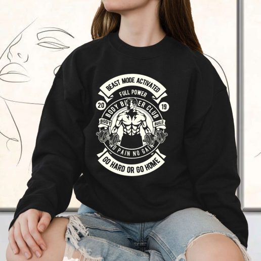 Vintage Sweatshirt Beast Mode Activated Fashion Trends