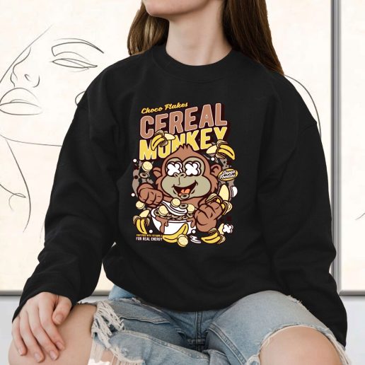 Vintage Sweatshirt Cereal Monkey Fashion Trends