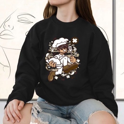 Vintage Sweatshirt Chef Running Fashion Trends