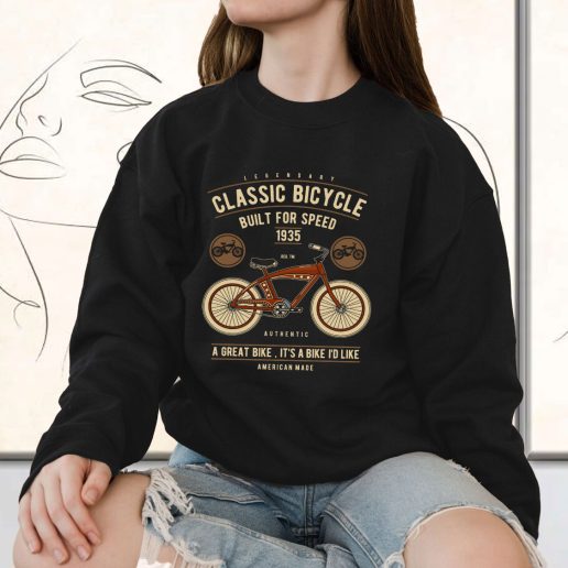 Vintage Sweatshirt Classic Bicycle Fashion Trends