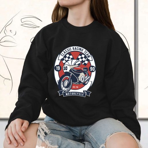 Vintage Sweatshirt Classic Racing Team Fashion Trends