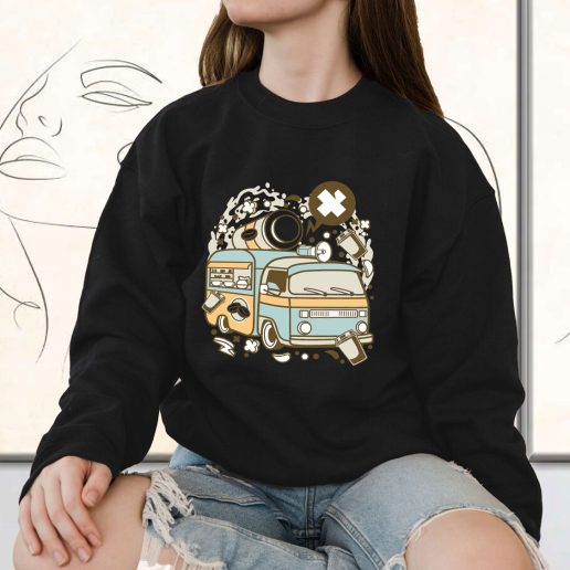 Vintage Sweatshirt Coffee Van Fashion Trends