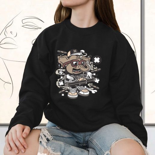 Vintage Sweatshirt Dj Elephant Fashion Trends