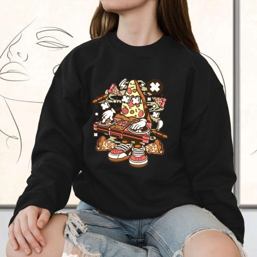 Vintage Sweatshirt Dj Pizza Fashion Trends