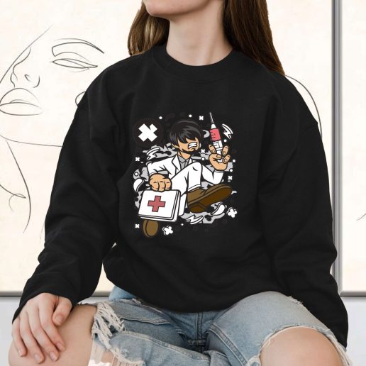 Vintage Sweatshirt Doctor Running Fashion Trends