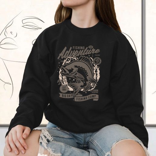 Vintage Sweatshirt Fishing Adventure Fashion Trends