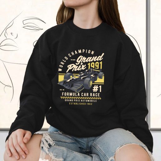 Vintage Sweatshirt Formula Car Race Fashion Trends