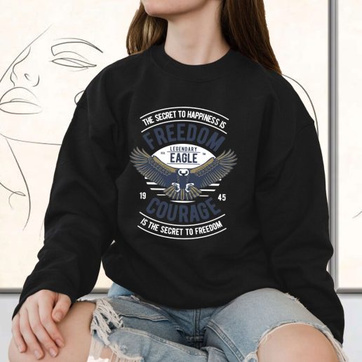 Vintage Sweatshirt Freedom Eagle Fashion Trends