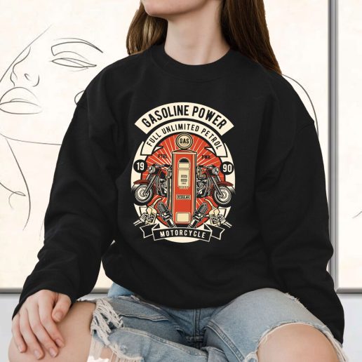 Vintage Sweatshirt Gasoline Power Fashion Trends