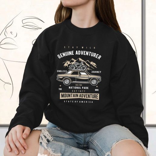 Vintage Sweatshirt Genuine Adventurer Fashion Trends