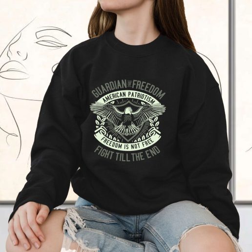 Vintage Sweatshirt Guardian Of Freedom Fashion Trends