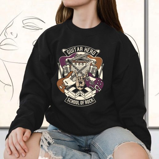 Vintage Sweatshirt Guitar Hero Fashion Trends